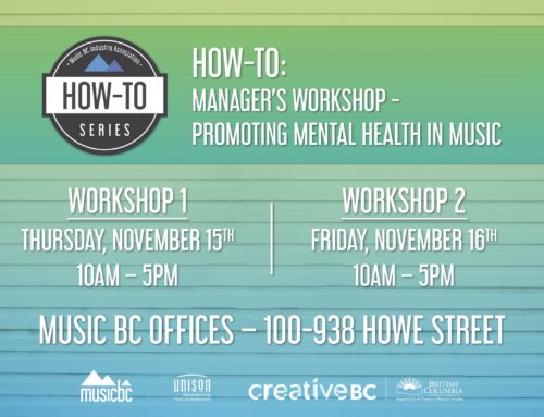 Music BC Announces Two Managers Mental Health Workshops!
